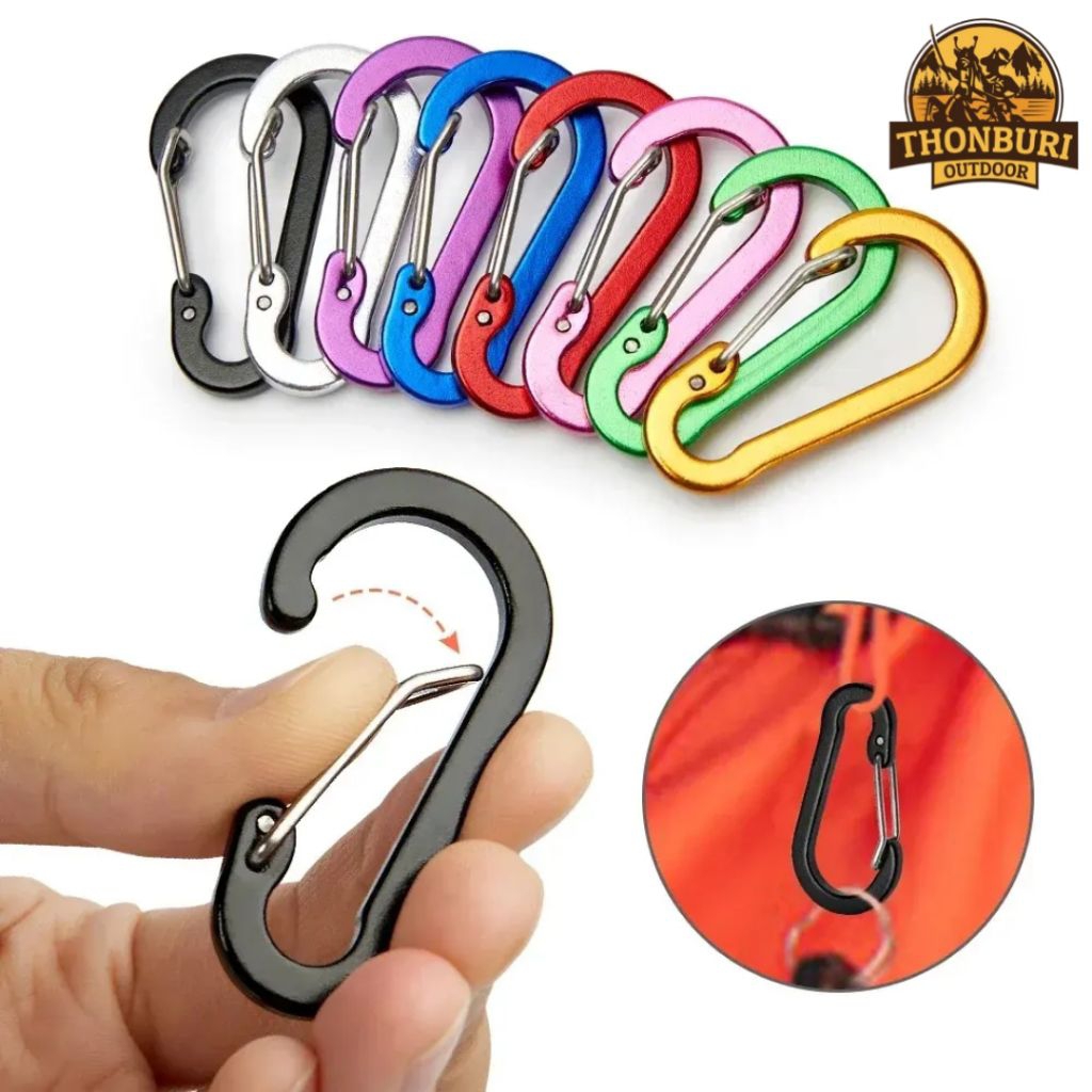 คาราบิเนอร์ 6 ชิ้น อลูมิเนียม  Carabiner