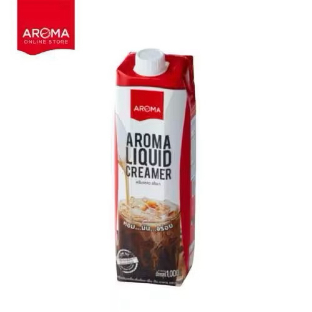 ครีมเทียมข้นจืด ครีมเหลว ตราAroma ปริมาณ 1000 ml ข้น หอม มัน