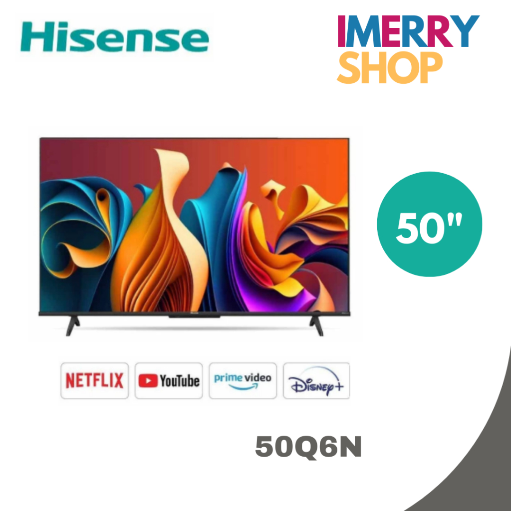 Hisense QLED Google TV 4K สมาร์ททีวีขนาด 50 นิ้ว รุ่น 50Q6N