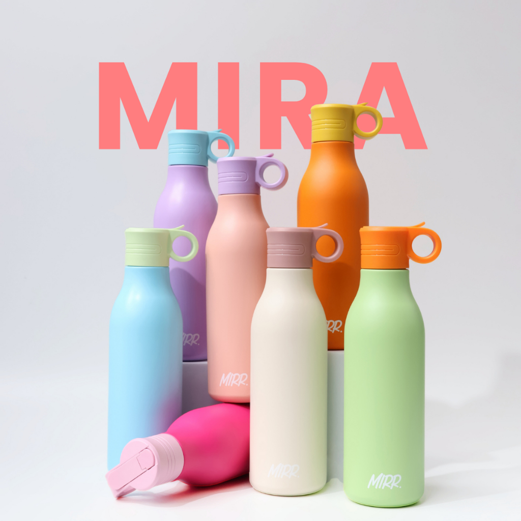 MIRA กระบอกน้ำเก็บความเย็น แก้วน้ำเก็บความเย็น 550 ml.ดีไซน์สวย สีสันน่ารัก แต่เราใส่ใจในทุกรายละเอียด