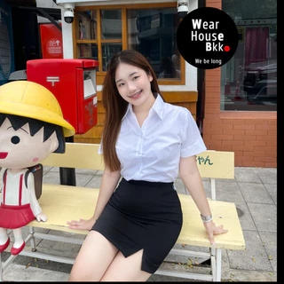 กระโปรงนักศึกษาทรงเอ ผ่าหน้า [สำหรับสาวสะโพกใหญ่] เอวเล็กสะโพกชัด เอวไม่หลวม ผ้านาโนนำเข้า🚚โค้ดส่งฟรี+ลด15%⚡