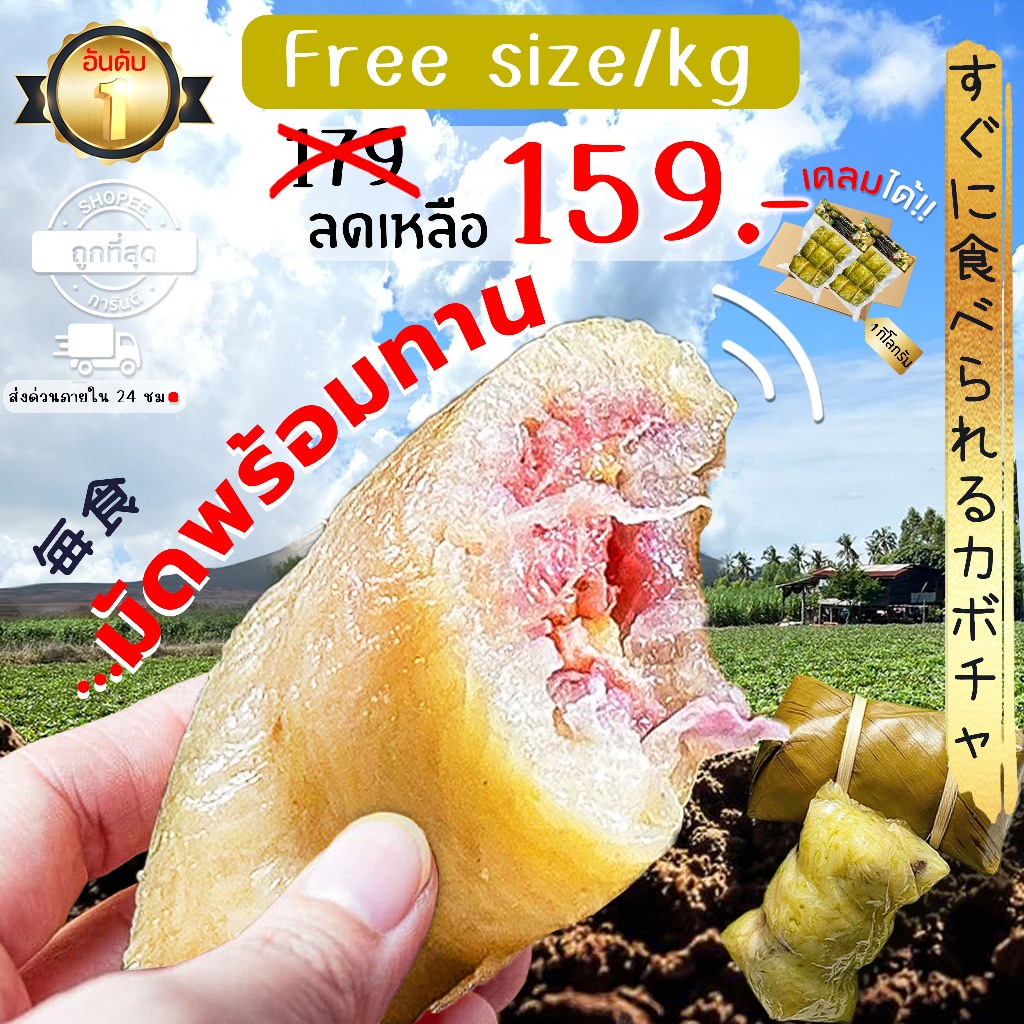 Oishi-Fresh ข้าวต้มมัด พร้อมทาน ใส้กล้วย หอม หวาน ละมุน ลิ้น 1 กก.3-4 มัด สินค้าเคลมได้