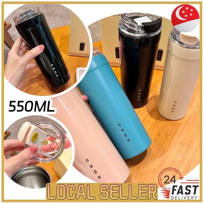 ⚡ส่งจากไทย⚡💯แก้วกาแฟ SMEG สแตนเลส แก้วเก็บอุณหภูมิ แถมกลองใส่ ฝาปิดสนิทไม่หก 550 ml Smeg Vintage Insulation Cup🥤