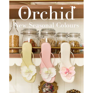 New season Orchid สีเข้าใหม่ ! ฟองน้ำหนานุ่ม สายคาดไม่บาดเท้า รองเท้าแบบสวมต้อนรับออทั่ม ✨🌺