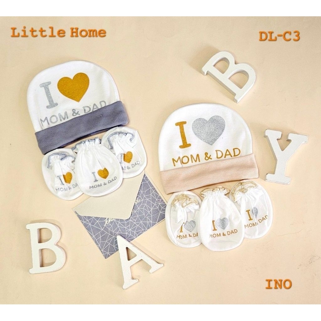 หมวก ถุงมือถุงเท้า เด็กแรกเกิด สีขาว พร้อมส่ง ผลิตในไทย