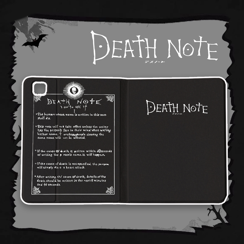 ส่ง24ชม เคสไอแพด Air7/6 Air8 11/13 ที่ใส่ปากกา Death Note เคส iPad Gen11 Gen10 Pro11/13 Air5 Gen12