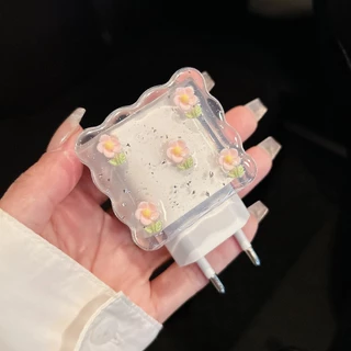 พร้อมส่งจากไทย ชุดพันสาย เคสหัวชาร์จ ลายการ์ตูน ตัวถนอมสาย USB 20w 18w 35W