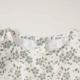 ชุดเสื้อผ้าเด็กผู้หญิง ผ้าฝ้าย ลายดอกไม้ สีเขียวอ่อน 5 เดือน-5 ปี ใส่สบาย ไม่ร้อน พร้อมส่ง