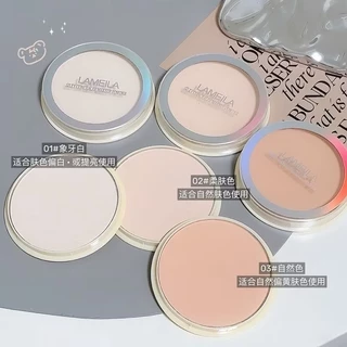 N484 Lameila แป้งอัดแข็ง 3 สี คุมมัน เนื้อแมท เนื้อเนียนละเอียด ปกปิดรูขุมขน กันน้ำ ติดทน