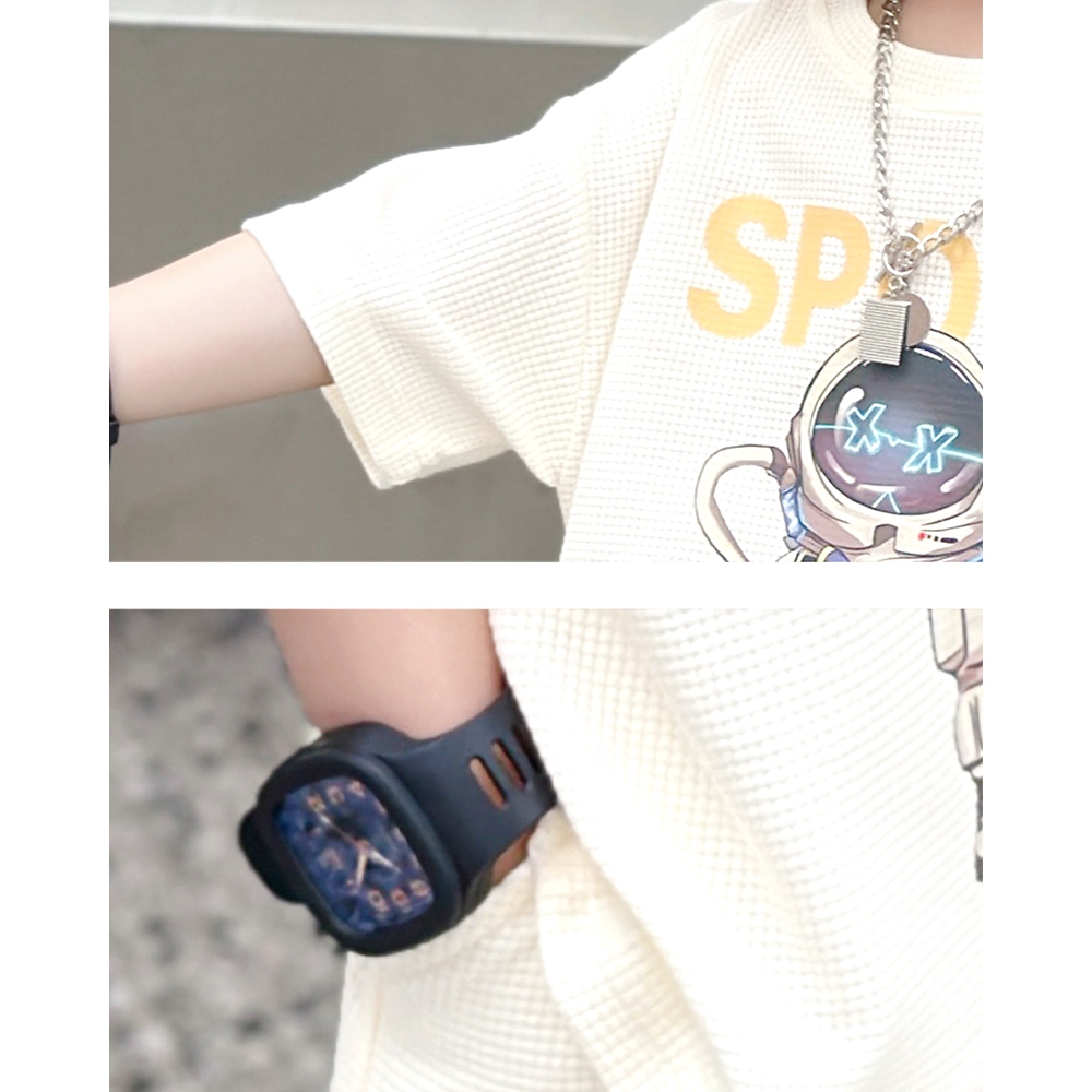 ชุดเด็กชาย 2 ชิ้น เสื้อยืดแขนสั้น+กางเกงขาสั้น ลายการ์ตูน เนื้อผ้าบางสปอร์ตเท่ๆ สำหรับหน้าร้อน - รูปที่ 6