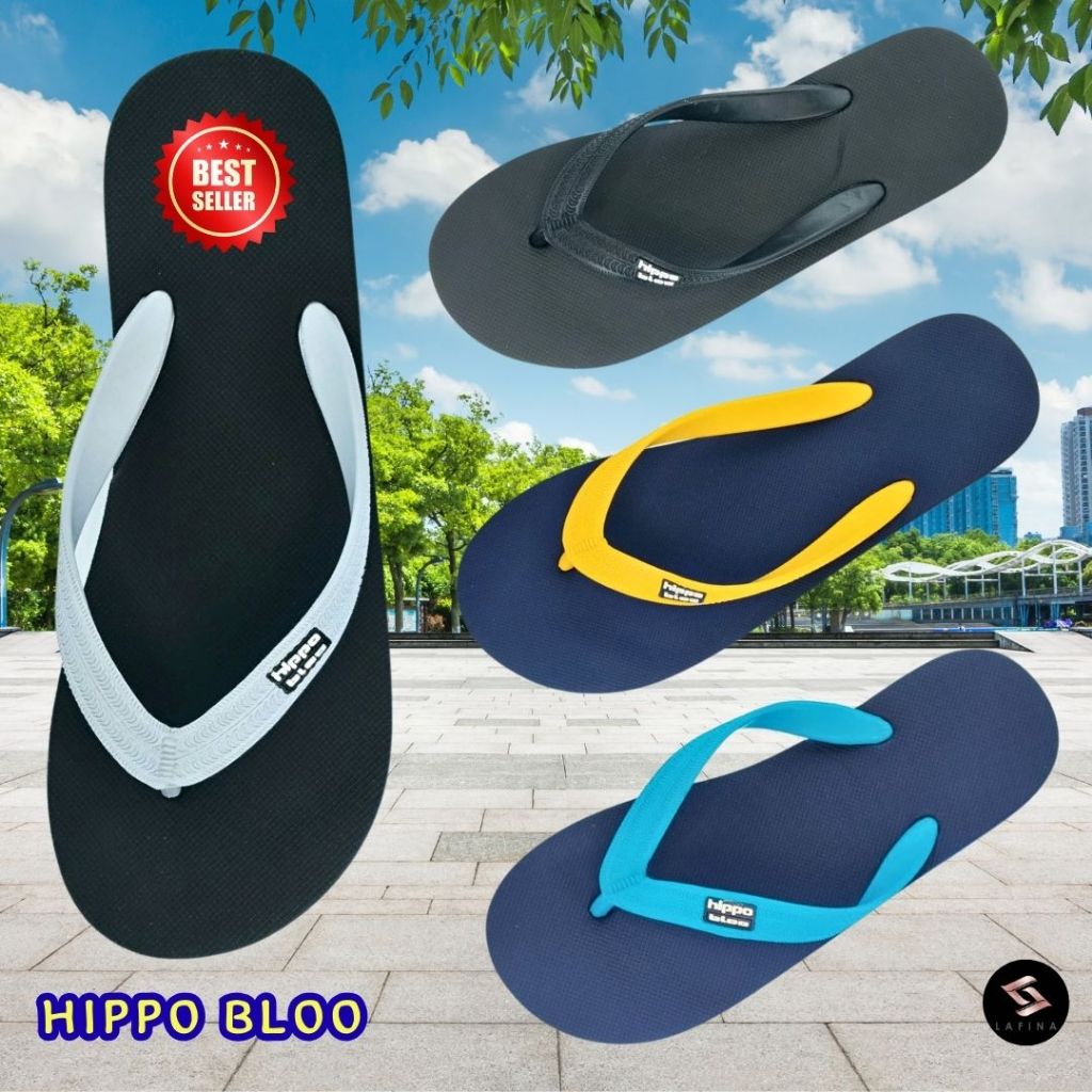 Hippo Bloo รองเท้าแตะ หูคีบ ทูโทน สองสี