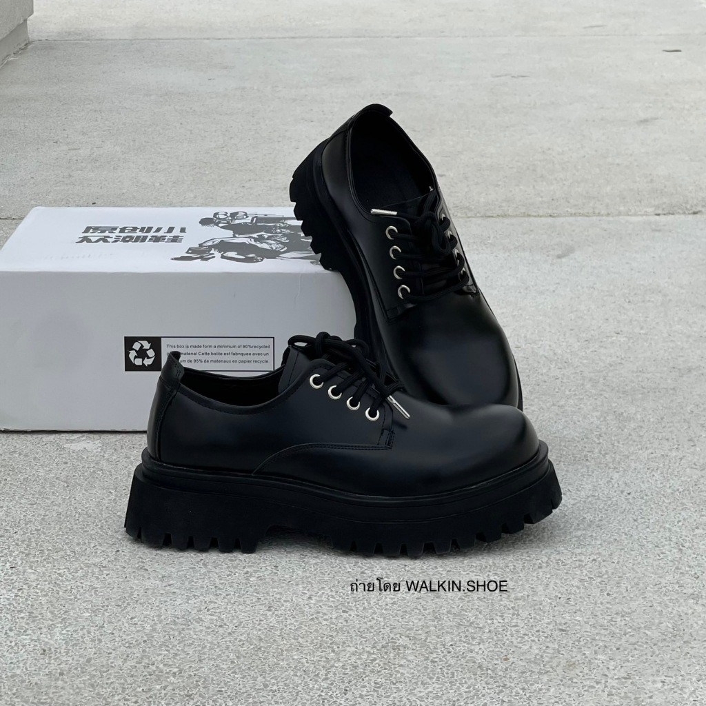 (พร้อมส่งจากไทย) (เบอร์ 38-44) UNISEX รองเท้าคัทชูหนัง เกรดพรีเมี่ยม สูง 5 ซม. รุ่น BARON