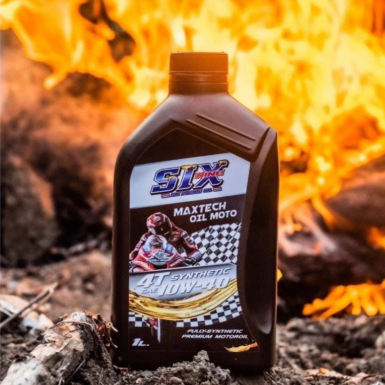Sixnine Maxtech Oil Moto 4T 10W-40 น้ำมันเครื่องสังเคราะห์แท้ 100% พรีเมี่ยม 1L