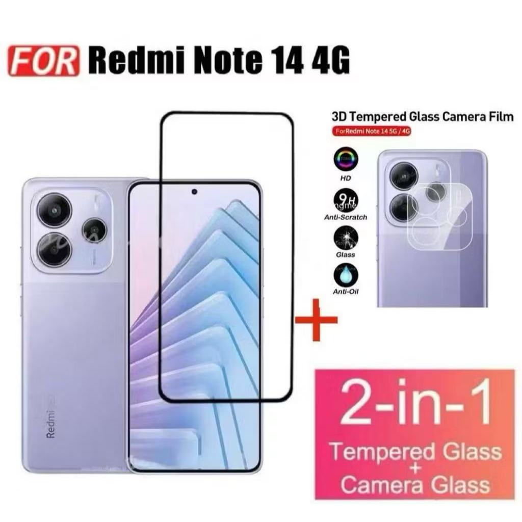 ฟิล์มกระจกนิรภัย สำหรับXiaomi Redmi Note14 Pro Poco X6 X7 Redmi Note13 Pro Note12 Note12Pro Plus Redmi 12 12C  เต็มจอ