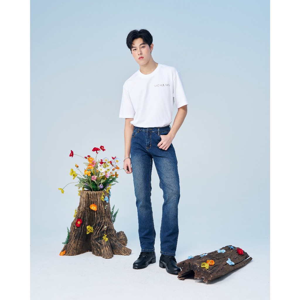 Niyom Jeans : รุ่น MI-W กางเกงผู้ชายขากระบอก กันน้ำ