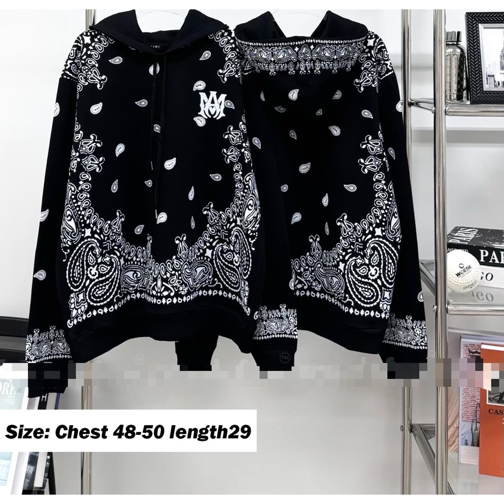 Amiri ลายผ้าเช็ดหน้า ลายไทย‘ ฮู้ด Amiri เสื้อแขนยาวอามิริ อะมิริ เสื้อกันหนาว งานพรีเมี่ยม