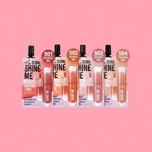 (พร้อมส่ง)Nami Make Up Pro Seoul Shine Me Glossy Lsting Tint ลิปชายน์มี นามิ มีทั้งหมด 4 แบบ