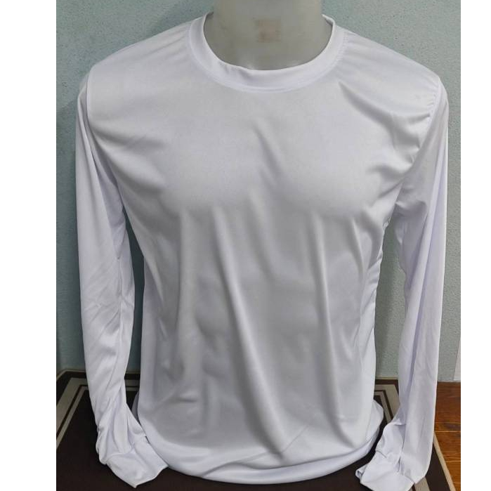 เสื้อคอกลมแขนยาว ผ้าไมโคร 145 แกรม ไปวัดทำบุญ ผ้าป่า ถอดกฐิน