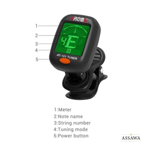 AROMA เครื่องตั้งสายกีตาร์ รุ่น AT101 หรือ AT-01A จูนเนอร์ Tuner AT-101 เครื่องตั้งสาย กีต้าร์ เบส อูคูเลเล่ ไวโอลิน