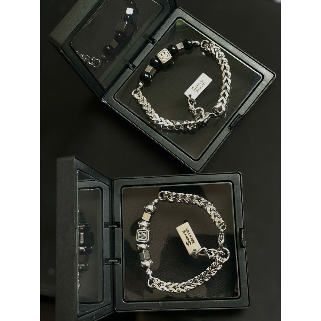 Smiley Dice Chain Bracelet