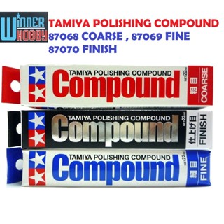 TAMIYA POLISHING COMPOUND 87068 COARSE, 87069 FINE, 87070 FI…