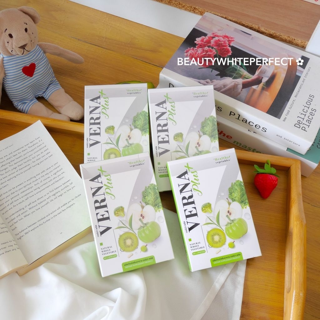 4แถม2🍋(4) เวอร์น่าพลัส วิตามินผักดับเบิ้ลแคปซูล Verna plus+ detox VERNA+