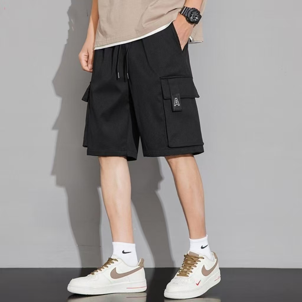 CQ2shop ใหม่พร้อมส่งในไทยกางเกงขาสั้นลำลองผู้ชายไซส์M-3XL กางเกงคาร์โก้ขาสั้นทรงสวยใส่สบาย