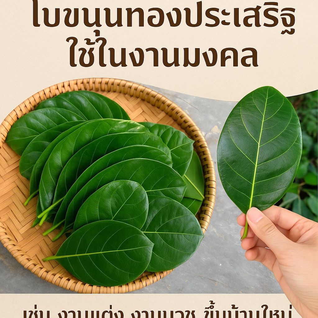 ใบขนุนสด งามมาก ใช้พิธีมงคล