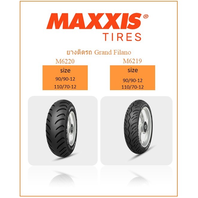 ยาง Maxxis M6220 M6219 เป็นยางติดรถ Grand Filano