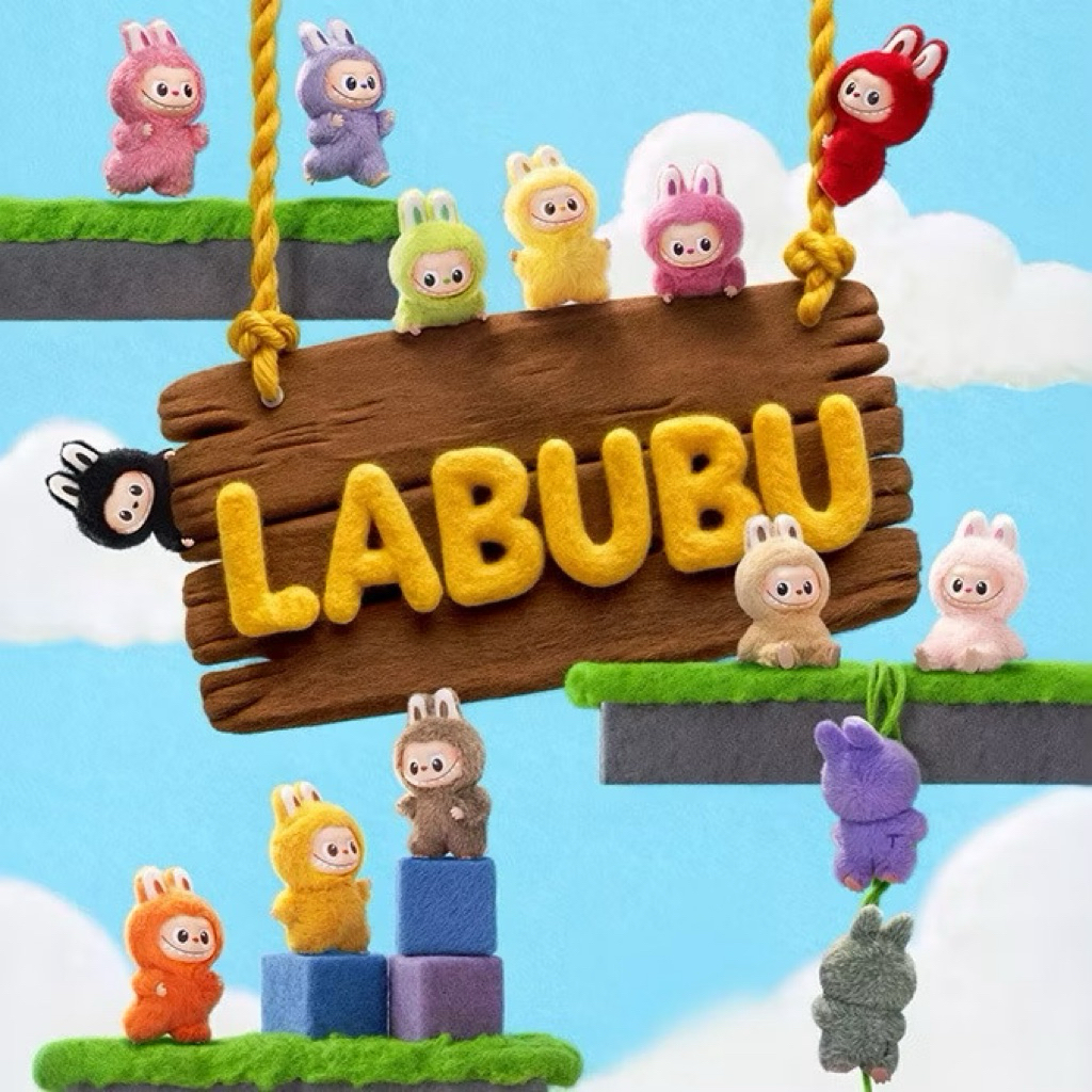 {พร้อมส่งไทย🇹🇭} (แบบสุ่ม)Labubu v4 พวงกุญแจตุ๊กตา คอลใหม่ล่าสุด เซ็ต A-M /N-Z