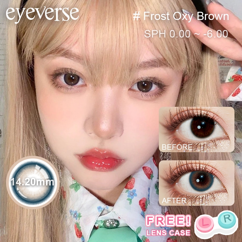 [0.00-6.00] Eyeverse สีฟรอสต์ออกซี่บราวน์ 14.2mm แบบรายเดือน COD ตาโตใส น่ารัก นุ่มสุดๆไม่ระคายเคือง
