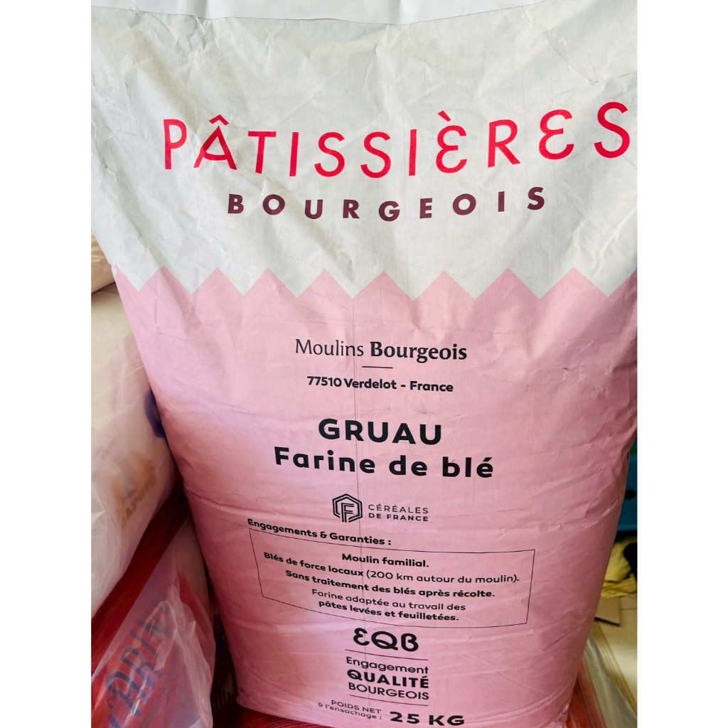 แป้ง T55 Moulins Bourgeois Wheat Flour Gruau T55 แป้งฝรั่งเศส T55 ขนาด 25 กก.