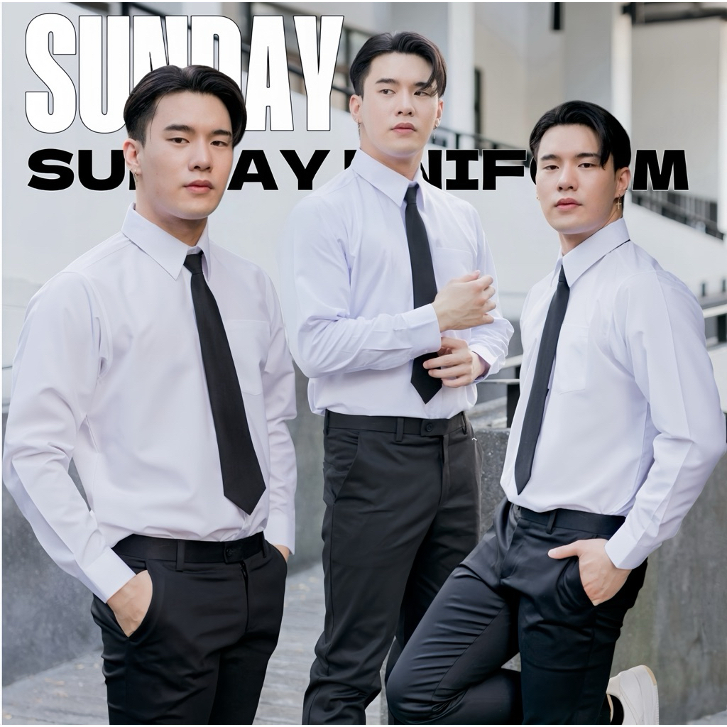 เสื้อนักศึกษาชายแขนยาว รอบอกอก36-56 -สีขาวสว่าง-สีขาวนวล-สีขาวโอโม่ เสื้อนักศึกษาผู้ชาย เสื้อนักศึกษ