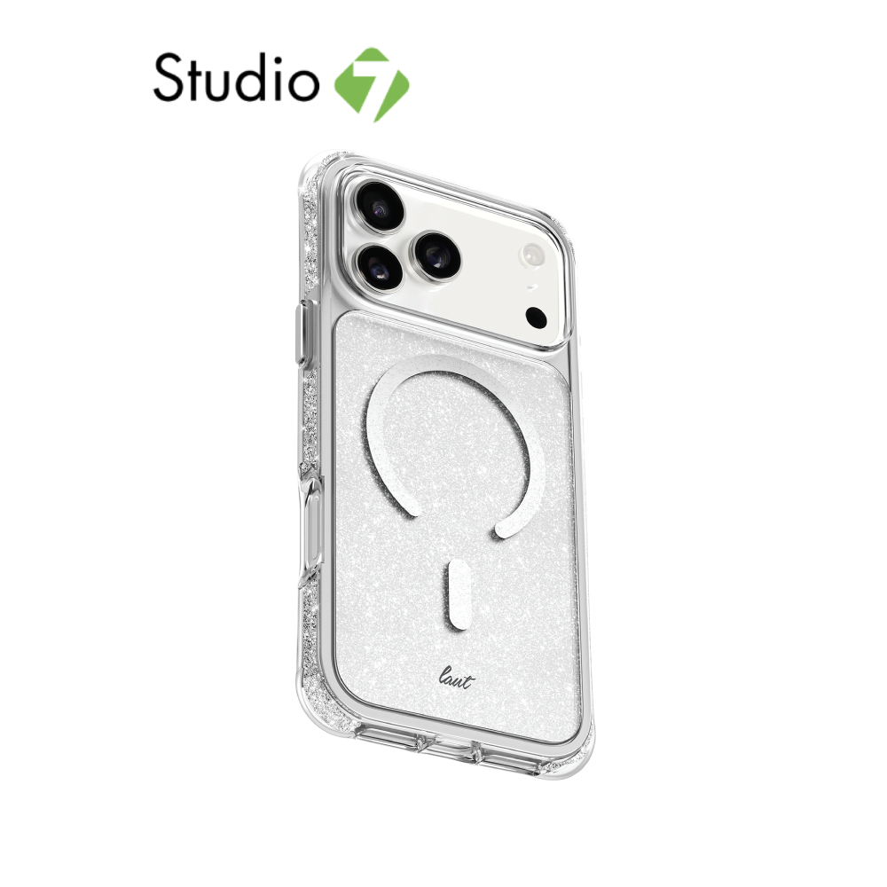 เคส LAUT iPhone 17 Pro Aero Sparkle Magsafe Crystal Silver by Studio7