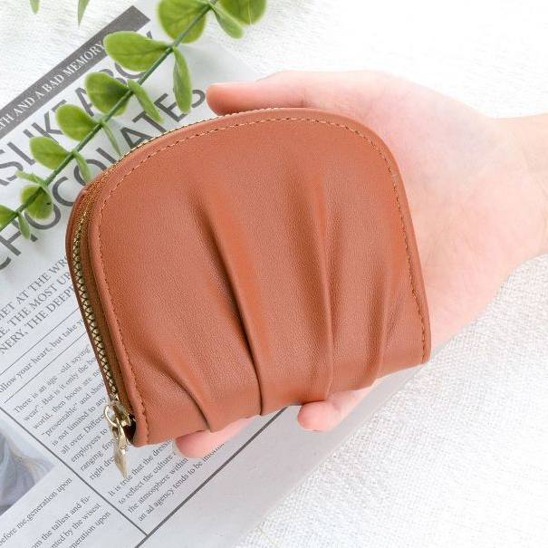 กระเป๋าสตางค์ใบสั้น ทรงจีบครึ่งวงกลม (GC-510) แข็งแรงทนทาน