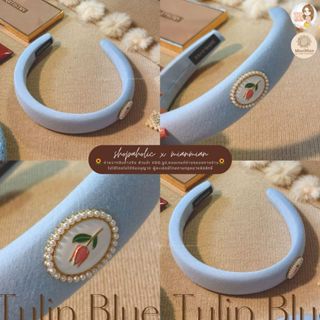 Shopaholic ทิวลิปสีฟ้า 🌷 พร้อมส่ง ที่คาดผม น่ารัก สีพาสเทล เ…