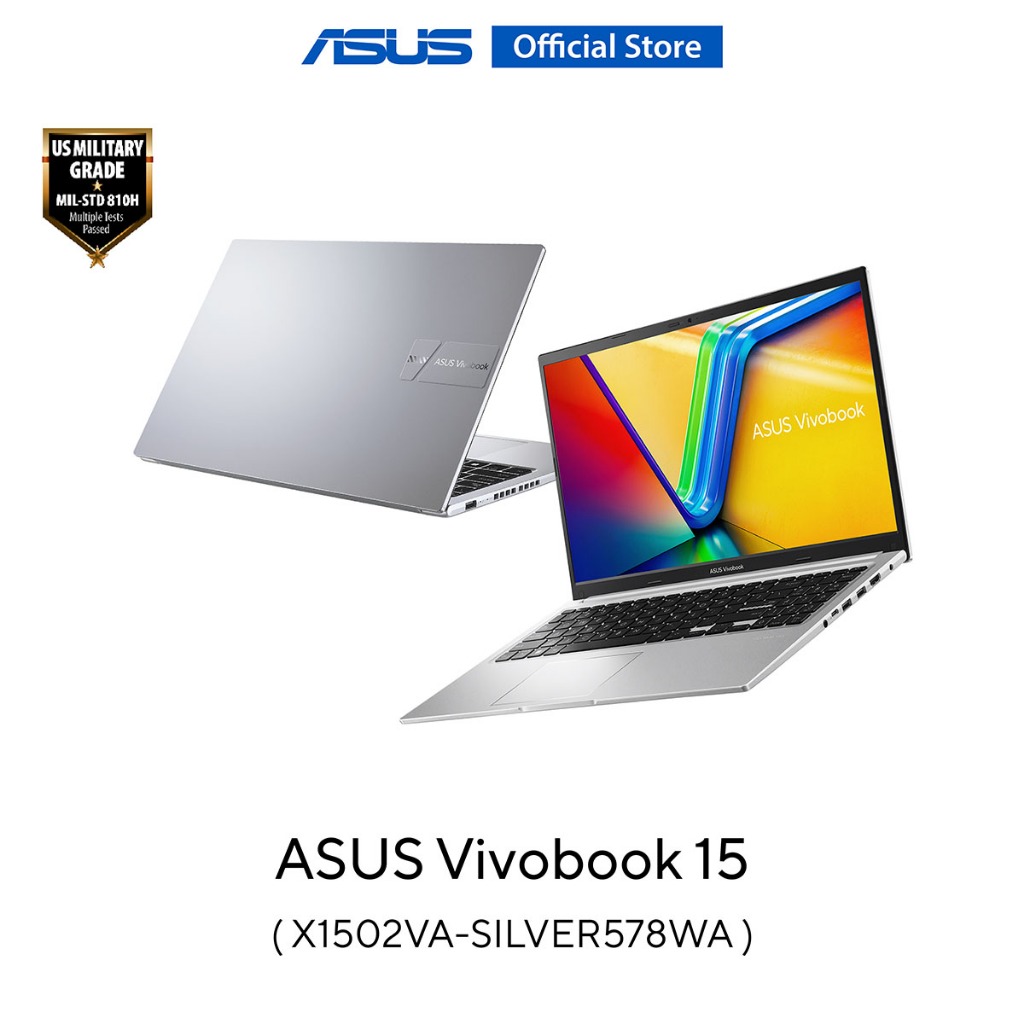 ASUS Vivobook 15 (X1502VA-SILVER578WA) 15.6" Full HD, i5-13420H, 8GB, 512GB SSD, W11 & MS Office