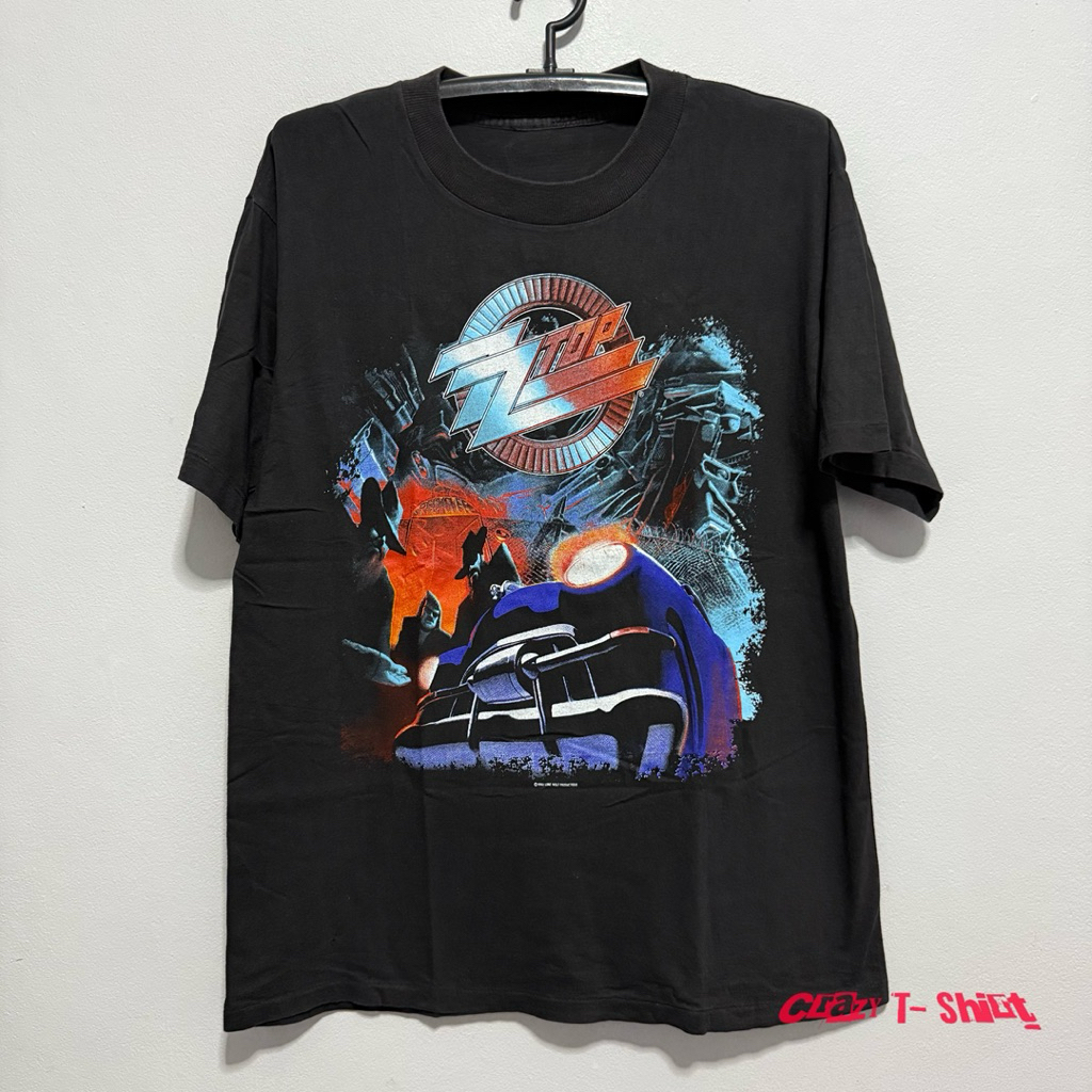 เสื้อวง Vintage 90s ZZ TOP • Recycler World Tour 1991 ของแท้จากกระสอบมือสอง