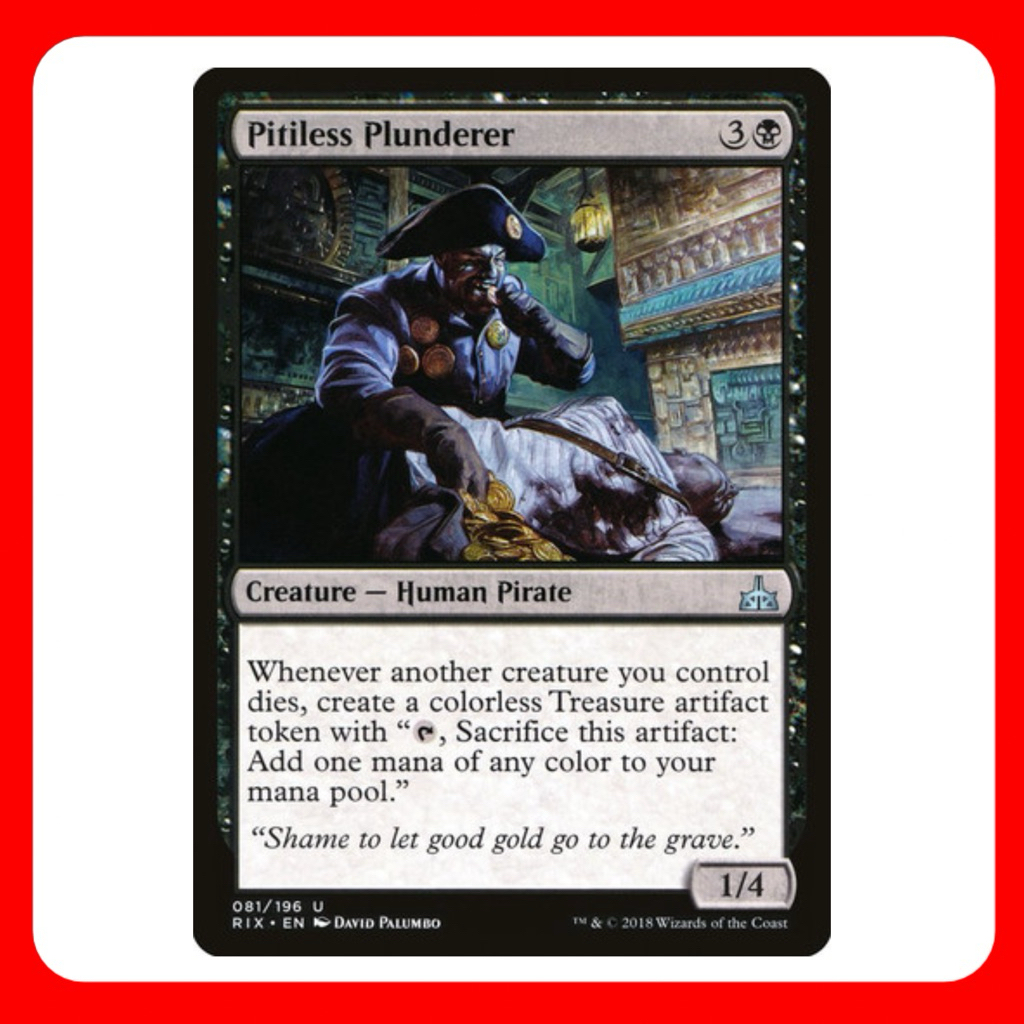 [MTG] Pitiless Plunderer [RIX] [BLACK] [UNCOM] [NORMAL] [ENG] (การ์ดเมจิค / Magic the Gathering) [ED