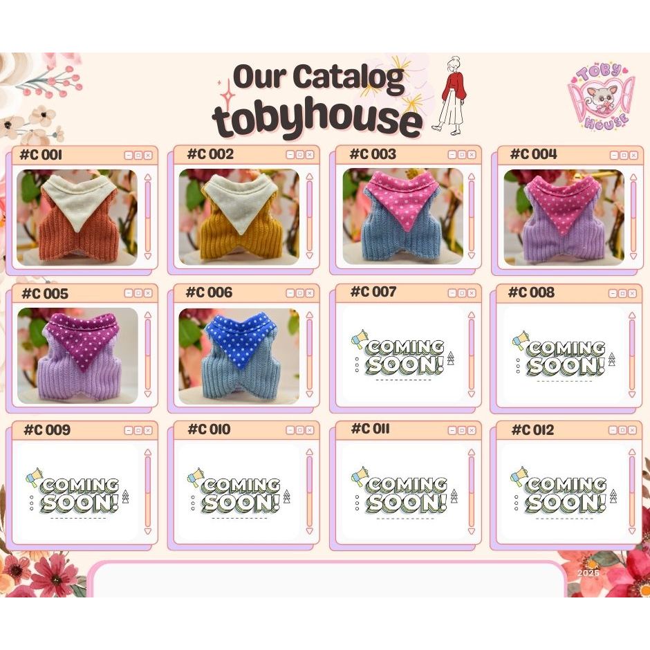 Tobyhouse เสื้อผ้าพันคอลายลิงจิ๋ว มาโมเสต/บุชเบบี้ นุ่มสบาย ใส่นอน ใส่เล่น ระบายอากาศ(รหัส C001-012)
