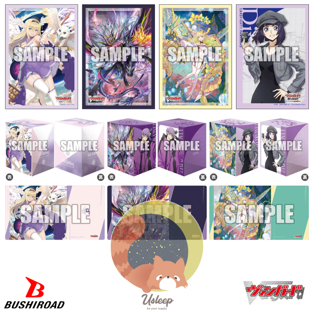 Bushiroad Sleeve Mini & Deck Holder & Rubber Mat V2 Cardfight!! Vanguard : Minerva, Drajeweled, Nana