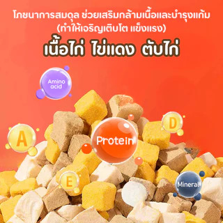 CDC ไก่ฟรีซดรายเต๋า แซลมอนเต๋า หญ้าแมวเต๋า ของว่างแมวสุขภาพ อกไก่หมา อกไก่แมว อร่อยได้ประโยชน์