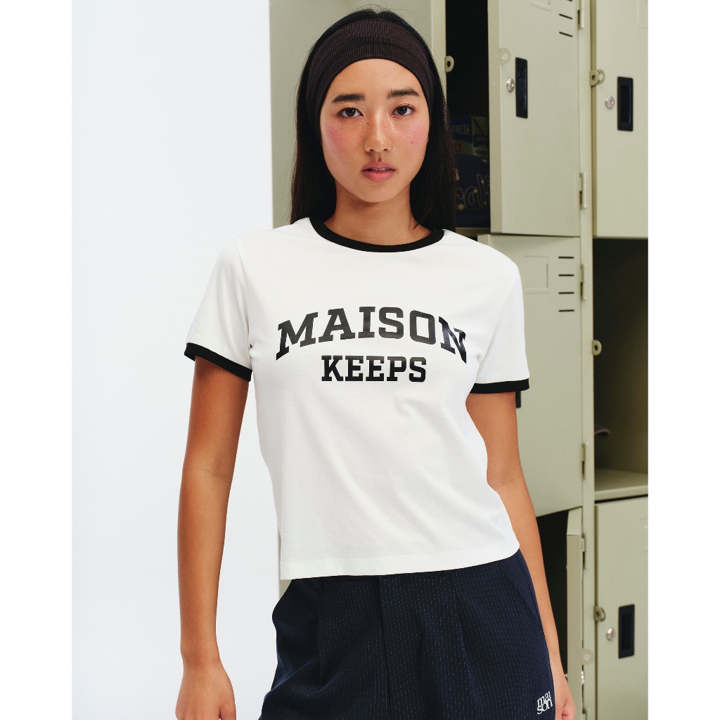 maison KEEPS | The Ringer College Logo Tee | เสื้อยืด สกรีนโลโก้ College รูปที่ 6