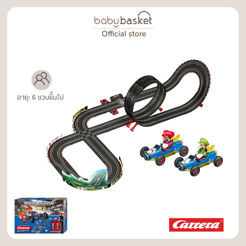 Carrera Mario Mart Mach 8 แทร็กแข่งรถสุดมันส์ Mario Kart™ 8 – Mach 8 พร้อมรถสล็อต 2 คัน