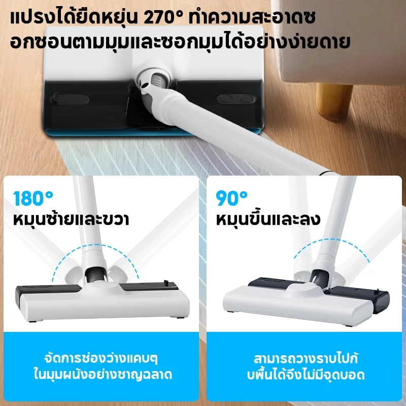 【ของพร้อมส่ง】ดูดเปียกและแห้งได้ 8 in 1 เครื่องดูดฝุ่นไร้สาย 25000Pa จอแสดงผล LED ปรับระดับได้ 3ระดับ thumbnail 4
