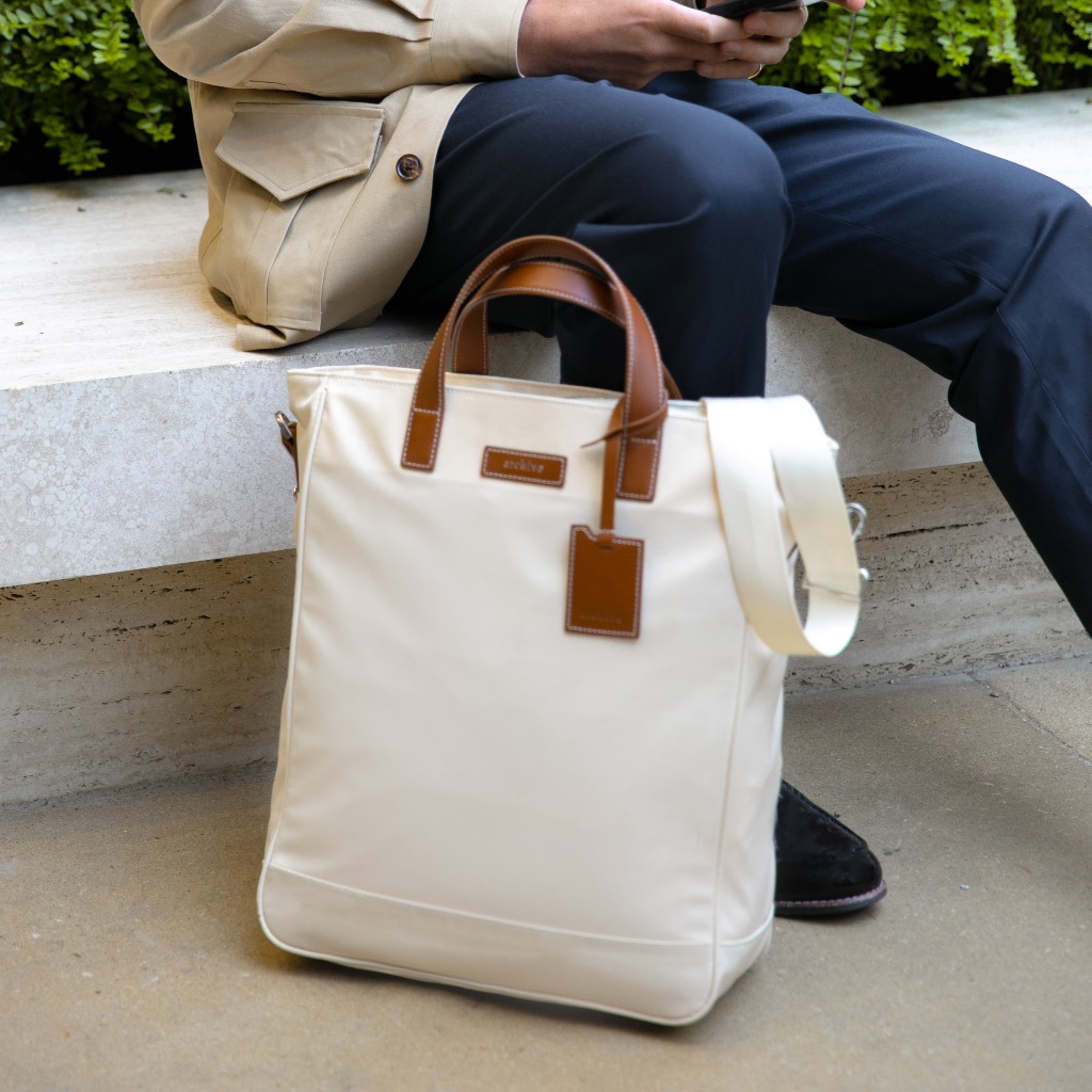 Archive Hoxton Nylon Tote (Ivory/Tan)