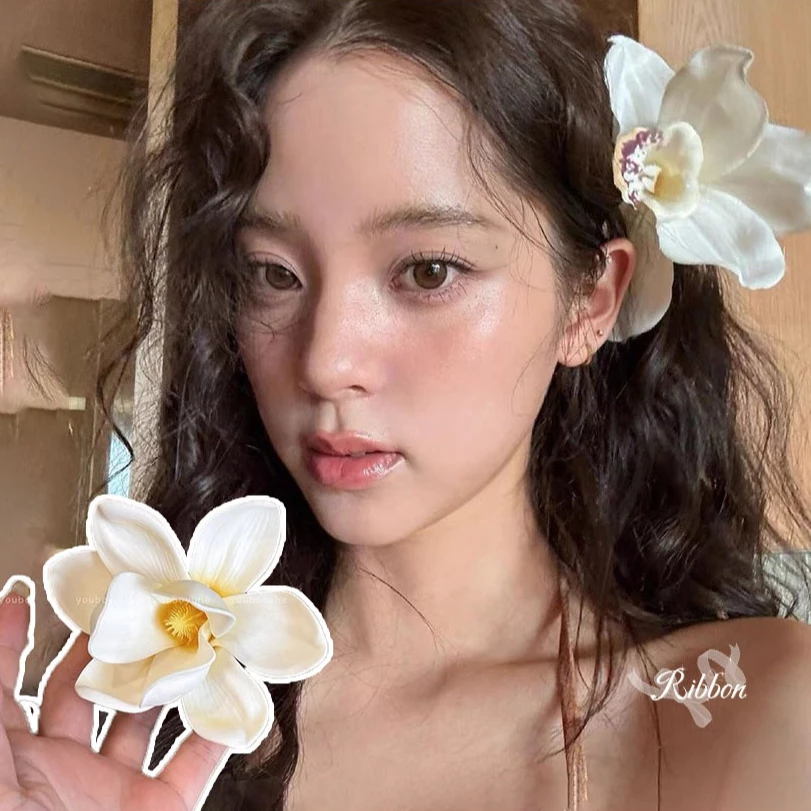 RIbbonIsland💐กิ๊บหนีบผม กิ๊บดอกไม้ ดอกไม้ น่ารัก สไตล์เกาหลี ขนาดใหญ่ แฟชั่น ins สำหรับผู้หญิง หวาน COD