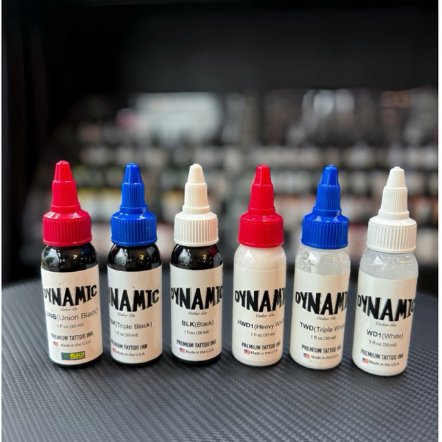 หมึกสัก Dynamic 1oz ดำ-ขาว สีแท้รับประกัน
