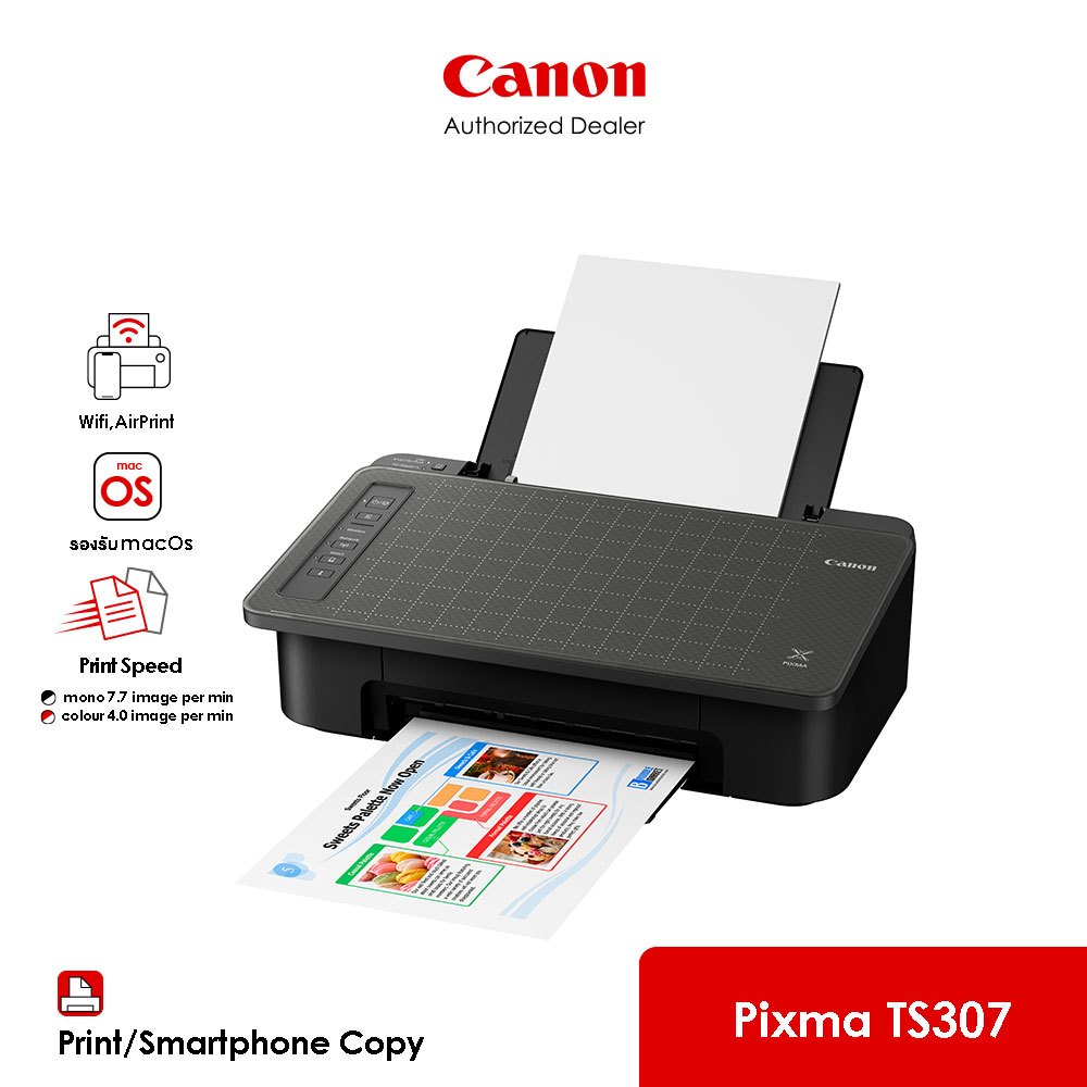 [จำกัด 2 เครื่อง/ออเดอร์] Canon เครื่องพิมพ์อิงค์เจ็ท PIXMA รุ่น TS307 (เครื่องปริ้น ปริ้นเตอร์ พิมพ