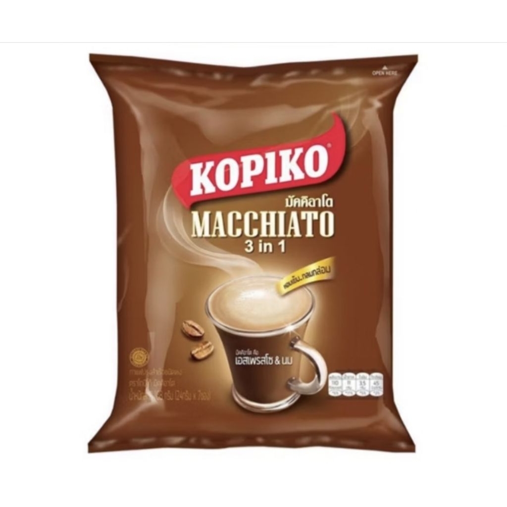 KOPIKO โกปิโก้ มัคคิอาโต กาแฟปรุงสำเร็จ (24 กรัม * 20 ซอง)